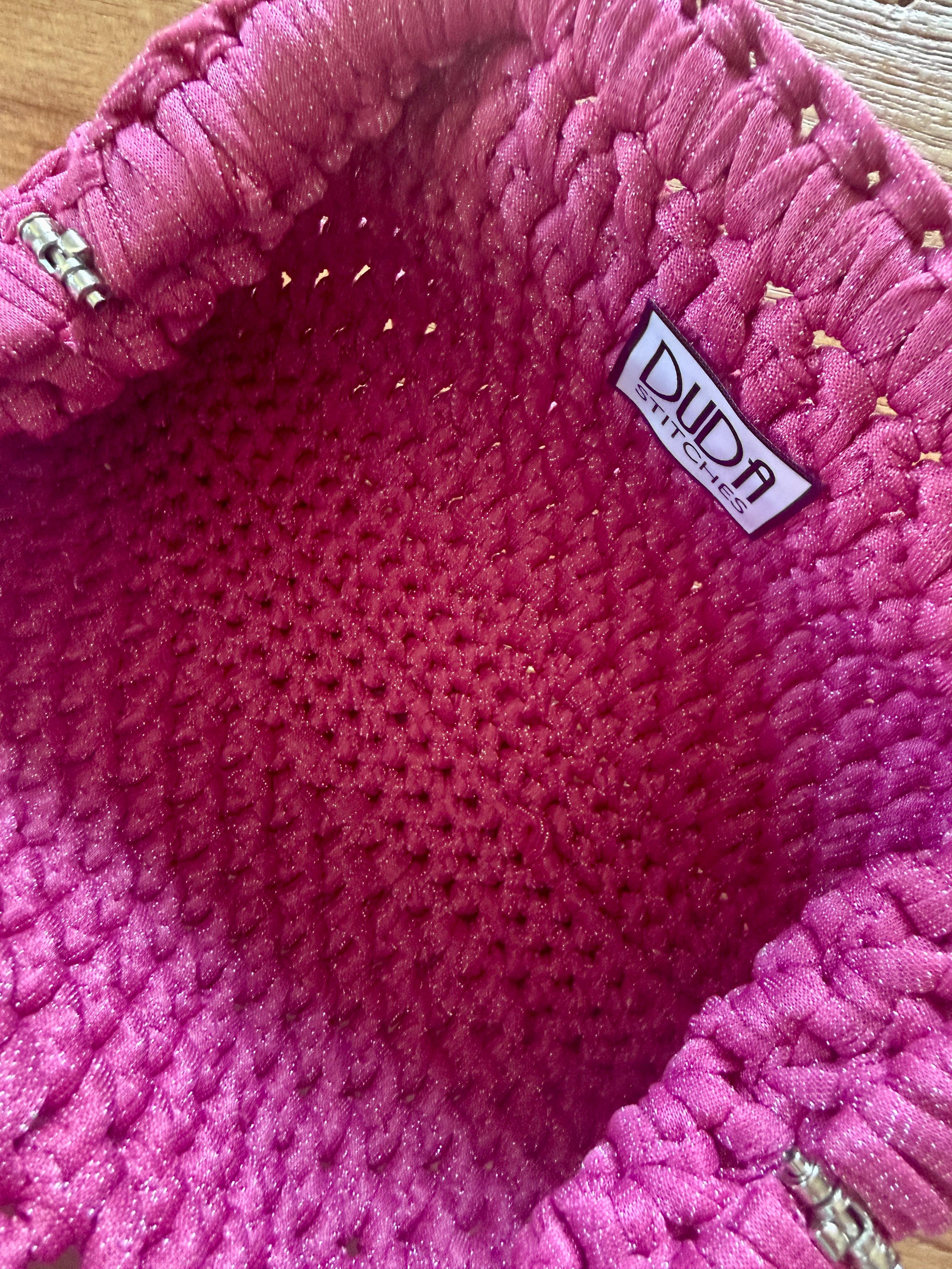 NOCCIOLA pochette standard in tulle fucsia senza manico